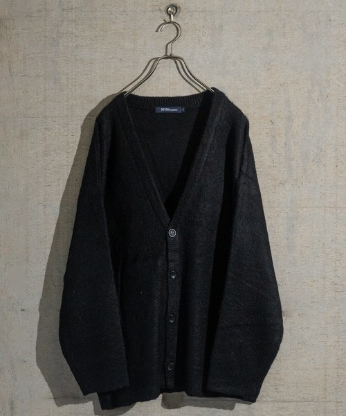 JOHN'S CLOSET（ジョンズクローゼット）の「【50】モヘアライク マルチパターン ルーズシルエット カーディガン（カーディガン/ボレロ・メンズ・ブラック系その他/ホワイト系その他2/ベージュ系その他2/ベージュ系その他/ホワイト系その他/チャコールグレー/グレー系その他/ベージュ/ブラック/パープル/ベージュ系その他5/ワイン/ブラウン系その他4/ブラック系その他4/ブラック系その他5/マスタード・MEDIUM/LARGE）」の3枚目の写真