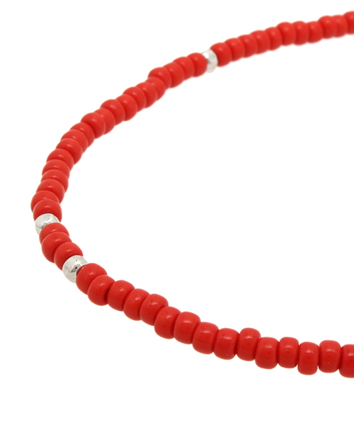 WEGO（ウィゴー）の「WEGO/ビーズチェーンロングネックレス（ネックレス・メンズ・レッド・FREE）」の3枚目の写真