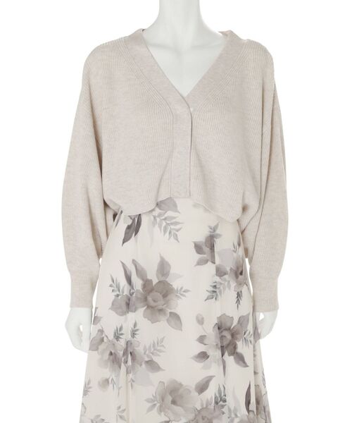 MERCURYDUO（マーキュリーデュオ）の「2WAY片畔クロップドカーディガン（カーディガン/ボレロ・レディース・ブラウン/アイボリー・FREE）」の8枚目の写真