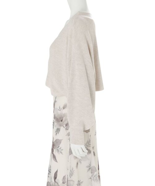 MERCURYDUO（マーキュリーデュオ）の「2WAY片畔クロップドカーディガン（カーディガン/ボレロ・レディース・ブラウン/アイボリー・FREE）」の9枚目の写真