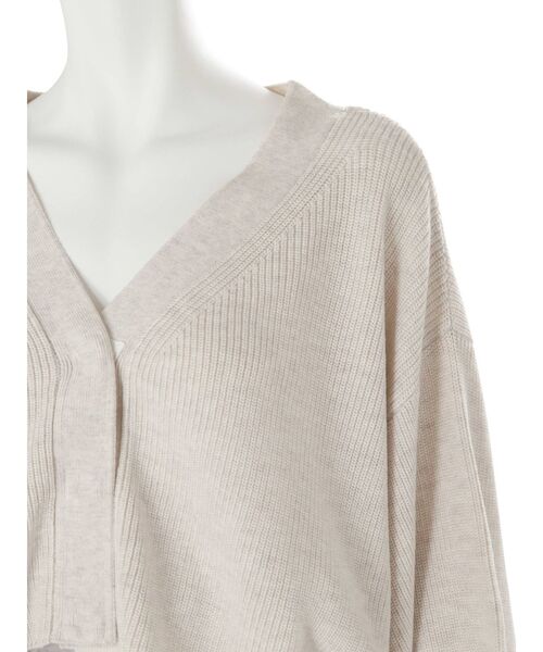 MERCURYDUO（マーキュリーデュオ）の「2WAY片畔クロップドカーディガン（カーディガン/ボレロ・レディース・ブラウン/アイボリー・FREE）」の13枚目の写真