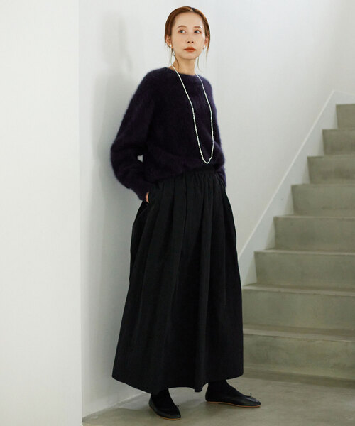 SLOBE IENA（スローブイエナ）の「フォックスカシミヤプルオーバー（ニット/セーター・レディース・ネイビー/ベージュ/ピンク/ブルー・FREE）」の14枚目の写真