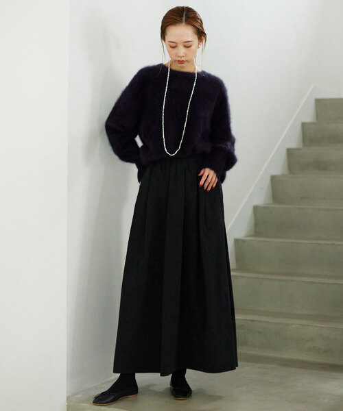 SLOBE IENA（スローブイエナ）の「フォックスカシミヤプルオーバー（ニット/セーター・レディース・ネイビー/ベージュ/ピンク/ブルー・FREE）」の15枚目の写真