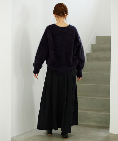 SLOBE IENA（スローブイエナ）の「フォックスカシミヤプルオーバー（ニット/セーター・レディース・ネイビー/ベージュ/ピンク/ブルー・FREE）」の18枚目の写真