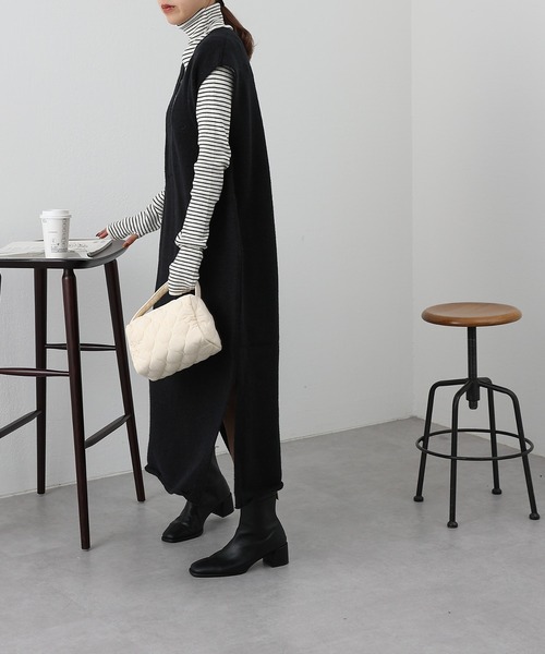 COLONY 2139（コロニートゥーワンスリーナイン）の「【WEB限定カラーあり】アルパカタッチ5G天竺カフタンニットワンピース（ワンピース・レディース・ブラック/ベージュ/ブラウン/オフホワイト・FREE）」の11枚目の写真