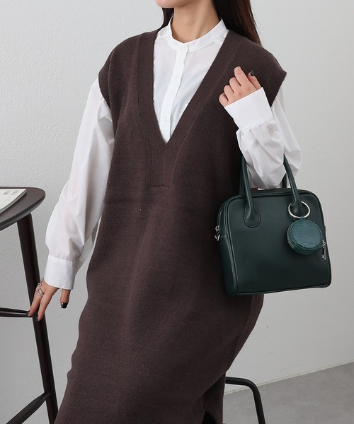 COLONY 2139（コロニートゥーワンスリーナイン）の「【WEB限定カラーあり】アルパカタッチ5G天竺カフタンニットワンピース（ワンピース・レディース・ブラック/ベージュ/ブラウン/オフホワイト・FREE）」の16枚目の写真