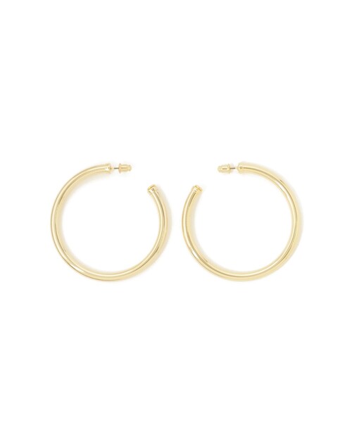 Ray BEAMS（レイビームス）の「Ray BEAMS / ビッグ パイプ フープ ピアス（ピアス（両耳用）・レディース・シルバー/ゴールド・ONE SIZE）」の2枚目の写真