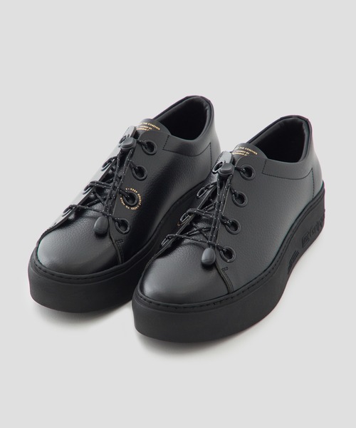 foot the coacher（フットザコーチャー）の「【foot the coacher / フットザコーチャー】DOUBLE LASED BLACKEMBOSSED ダブルレーススニーカー ブラックエンボス（スニーカー・メンズ・ブラック・25/27/26/28）」の6枚目の写真