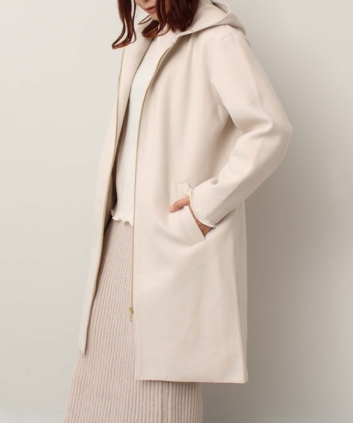 toucher du brise(トゥシェドブリーズ)の「【着回ししやすい】フード付きコート(その他アウター・レディース・ラベンダー/オフホワイト/ダークブラウン・M/L)」の2枚目の写真