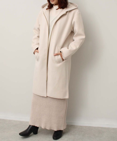 toucher du brise(トゥシェドブリーズ)の「【着回ししやすい】フード付きコート(その他アウター・レディース・ラベンダー/オフホワイト/ダークブラウン・M/L)」の17枚目の写真