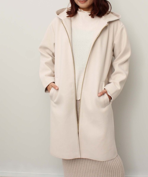 toucher du brise(トゥシェドブリーズ)の「【着回ししやすい】フード付きコート(その他アウター・レディース・ラベンダー/オフホワイト/ダークブラウン・M/L)」の11枚目の写真