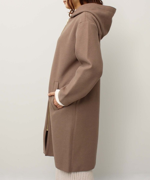 toucher du brise(トゥシェドブリーズ)の「【着回ししやすい】フード付きコート(その他アウター・レディース・ラベンダー/オフホワイト/ダークブラウン・M/L)」の18枚目の写真