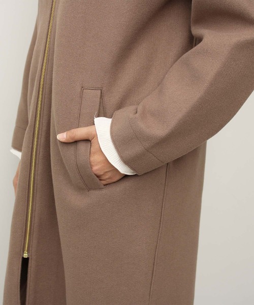 toucher du brise(トゥシェドブリーズ)の「【着回ししやすい】フード付きコート(その他アウター・レディース・ラベンダー/オフホワイト/ダークブラウン・M/L)」の14枚目の写真