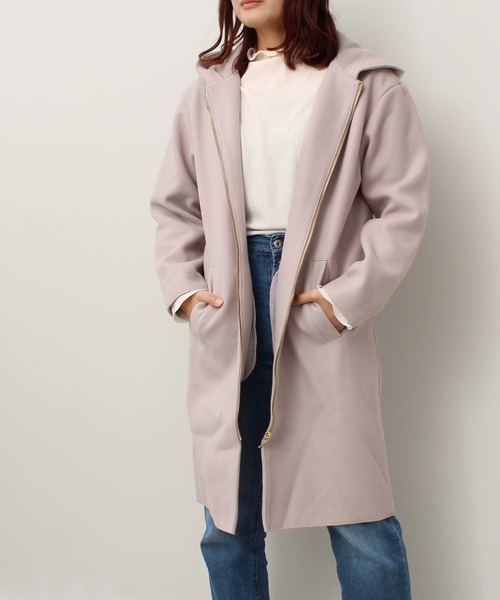 toucher du brise(トゥシェドブリーズ)の「【着回ししやすい】フード付きコート(その他アウター・レディース・ラベンダー/オフホワイト/ダークブラウン・M/L)」の9枚目の写真