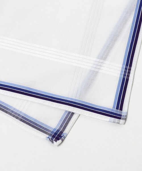 BEAMS F（ビームスエフ）の「GRAZIINA / ライン ハンカチ（ハンカチ/ハンドタオル・メンズ・ライトブラウン/グリーン/ブルー・ONE SIZE）」の6枚目の写真