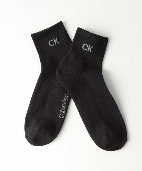 Calvin Klein(カルバン・クライン)の「【3足セット】Calvin Klein メンズ 抗菌防臭 足底パイル ショートソックス 92572502(ソックス/靴下・メンズ・ブラック/マルチ・25-27CM)」の7枚目の写真