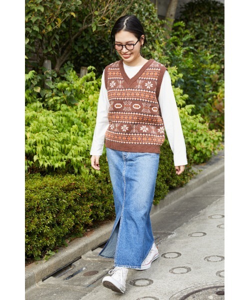 RODEO CROWNS WIDE BOWL（ロデオクラウンズワイドボウル）の「ノルディックニットベストセット_Y（ベスト・レディース・レディッシュグレー/ブラウン系その他・FREE）」の3枚目の写真