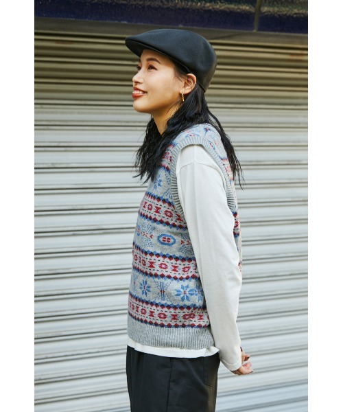 RODEO CROWNS WIDE BOWL（ロデオクラウンズワイドボウル）の「ノルディックニットベストセット_Y（ベスト・レディース・レディッシュグレー/ブラウン系その他・FREE）」の8枚目の写真
