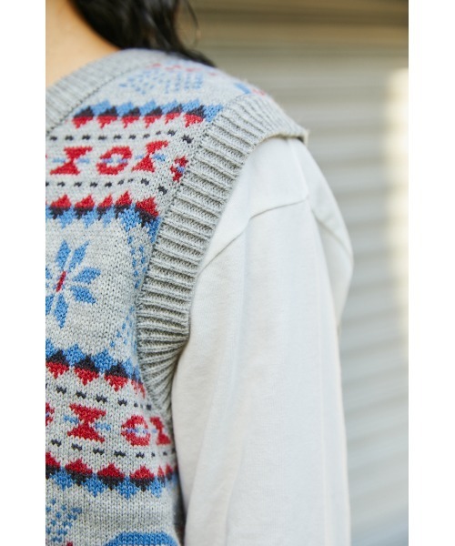 RODEO CROWNS WIDE BOWL（ロデオクラウンズワイドボウル）の「ノルディックニットベストセット_Y（ベスト・レディース・レディッシュグレー/ブラウン系その他・FREE）」の13枚目の写真