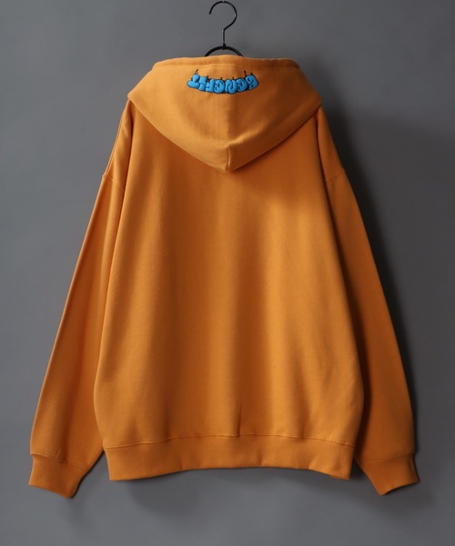 SITRY(シトリー)の「oversize foam print sweat hoodie/オーバーサイズ 発泡プリント 裏起毛 スウェット フーディー/パーカー(パーカー・メンズ・ホワイト/マスタード/ブラック/ブルー・M/L)」の16枚目の写真