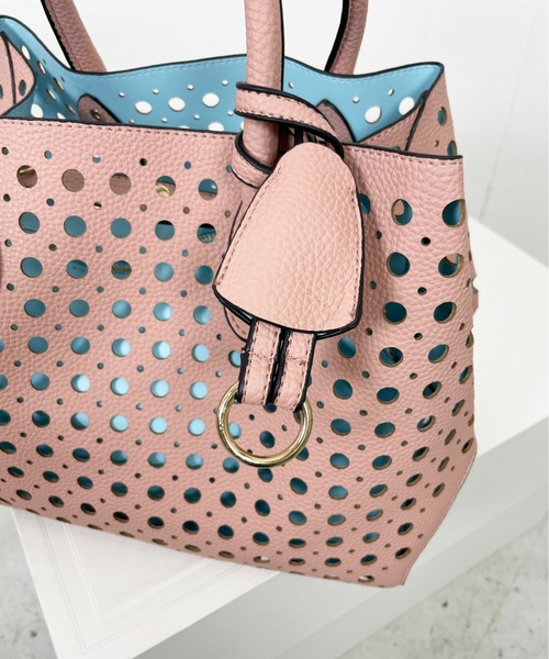 StyleSea(スタイルシー)の「カットワークトートバッグ(トートバッグ・レディース・ピンク・FREE)」の5枚目の写真