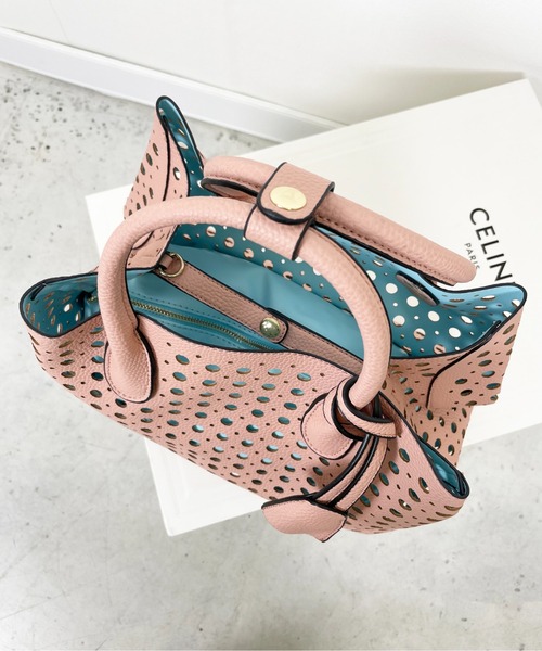 StyleSea(スタイルシー)の「カットワークトートバッグ(トートバッグ・レディース・ピンク・FREE)」の6枚目の写真