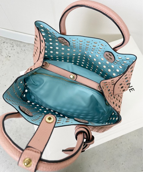 StyleSea(スタイルシー)の「カットワークトートバッグ(トートバッグ・レディース・ピンク・FREE)」の7枚目の写真