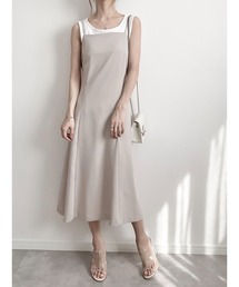 バックリボンキャミドレス
