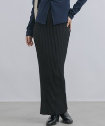 NEUNA | 【シンプルシルエットは裏切らない。】ハイウエストシンプルリブサマーニットタイトロングスカート(スカート)