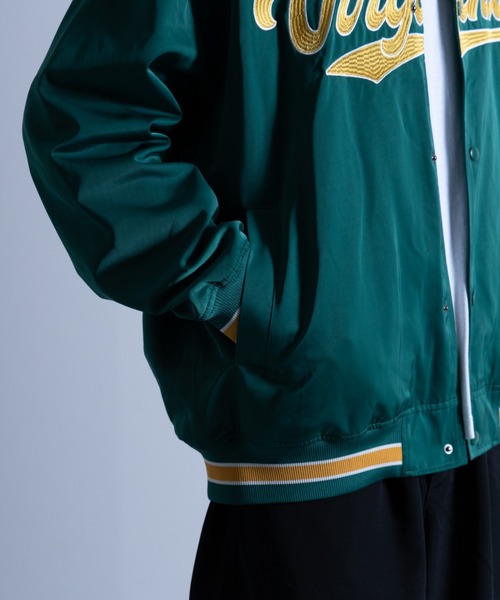NYLAUS（ナイラス）の「メモリー 裏タフタ ロゴ刺繍 ビッグスタジャン（スタジャン・メンズ・ホワイト/ブラック/ブルー/グリーン・LL/L/M）」の15枚目の写真