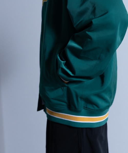 NYLAUS（ナイラス）の「メモリー 裏タフタ ロゴ刺繍 ビッグスタジャン（スタジャン・メンズ・ホワイト/ブラック/ブルー/グリーン・LL/L/M）」の12枚目の写真