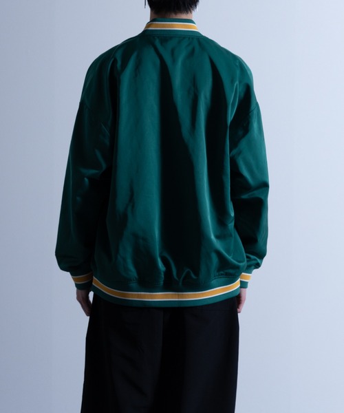 NYLAUS（ナイラス）の「メモリー 裏タフタ ロゴ刺繍 ビッグスタジャン（スタジャン・メンズ・ホワイト/ブラック/ブルー/グリーン・LL/L/M）」の6枚目の写真