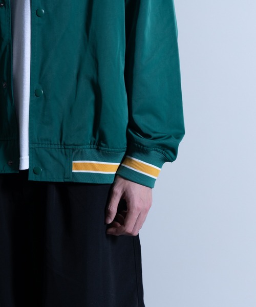 NYLAUS（ナイラス）の「メモリー 裏タフタ ロゴ刺繍 ビッグスタジャン（スタジャン・メンズ・ホワイト/ブラック/ブルー/グリーン・LL/L/M）」の8枚目の写真