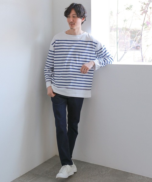 AW139 T シャツ&ワッペン GLOBAL WORK（グローバルワーク）の「ヘビロッTEEボーダー/長袖/163574