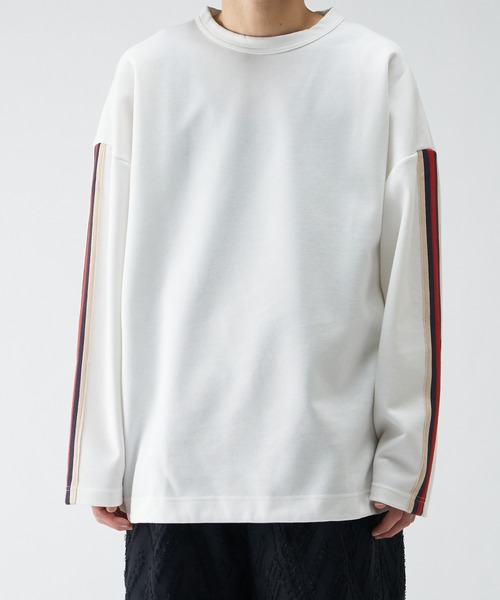 Lui's（ルイス）の「ラインテープクルーネックプルオーバー（Tシャツ/カットソー・メンズ・ホワイト/ブラック・FREE）」の13枚目の写真