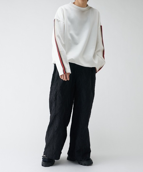 Lui's（ルイス）の「ラインテープクルーネックプルオーバー（Tシャツ/カットソー・メンズ・ホワイト/ブラック・FREE）」の11枚目の写真