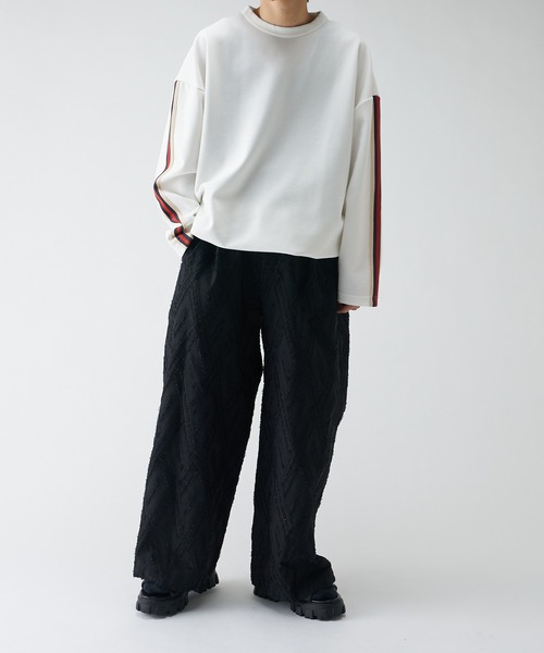 Lui's（ルイス）の「ラインテープクルーネックプルオーバー（Tシャツ/カットソー・メンズ・ホワイト/ブラック・FREE）」の12枚目の写真