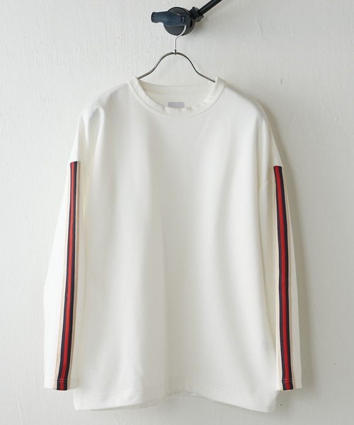 Lui's（ルイス）の「ラインテープクルーネックプルオーバー（Tシャツ/カットソー・メンズ・ホワイト/ブラック・FREE）」の8枚目の写真