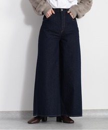 デニムタックワイドパンツ《立体裁断》