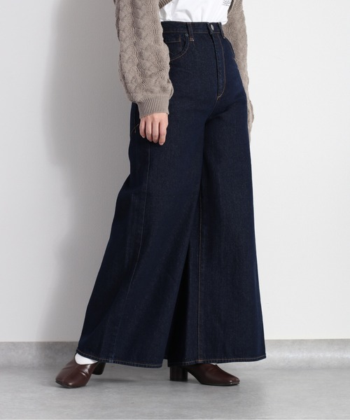 cepo(セポ)の「デニムタックワイドパンツ《立体裁断》(デニムパンツ・レディース・ネイビー/オフホワイト・L/M/S)」の16枚目の写真