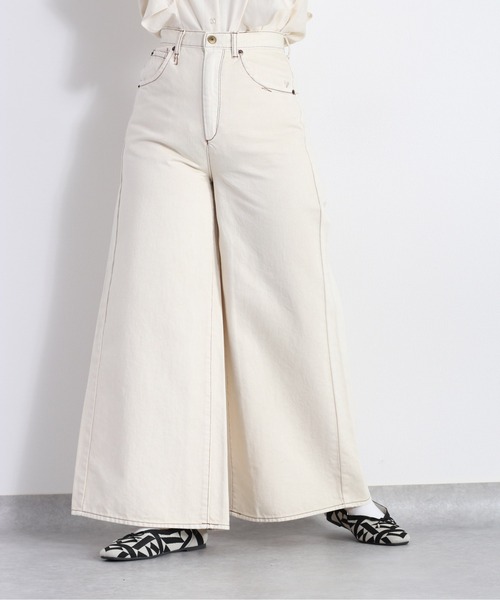 cepo(セポ)の「デニムタックワイドパンツ《立体裁断》(デニムパンツ・レディース・ネイビー/オフホワイト・L/M/S)」の3枚目の写真