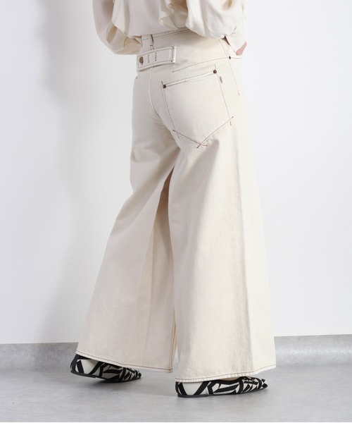 cepo(セポ)の「デニムタックワイドパンツ《立体裁断》(デニムパンツ・レディース・ネイビー/オフホワイト・L/M/S)」の5枚目の写真