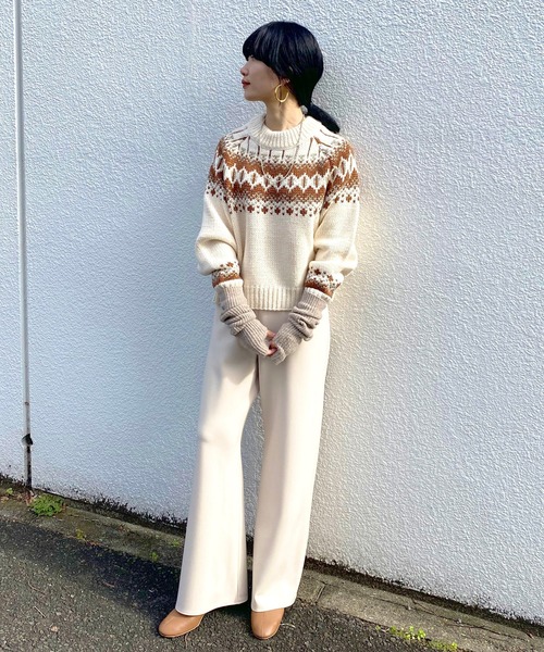 SHENERY(シーナリー)の「ダブルクロスワイドパンツ(その他パンツ・レディース・ライトグレー/ブラック/ベージュ・38/36)」の16枚目の写真