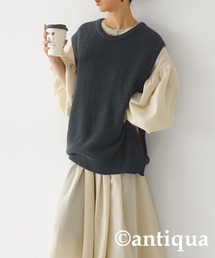 antiqua | シンプルニットベスト(ニット/セーター)