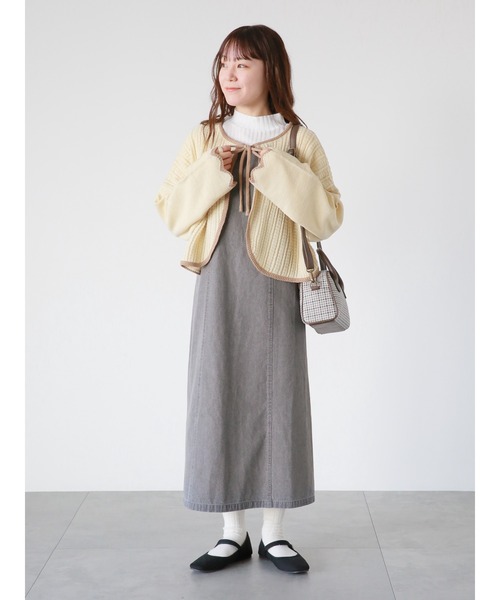 ehka sopo(エヘカソポ)の「デニムキャミワンピース(ワンピース・レディース・ブラック/グレー/ネイビー・フリ-)」の3枚目の写真