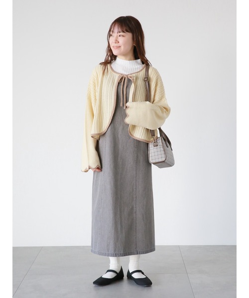 ehka sopo(エヘカソポ)の「デニムキャミワンピース(ワンピース・レディース・ブラック/グレー/ネイビー・フリ-)」の21枚目の写真