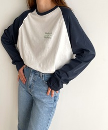 CANAL JEAN | RED CHOP WORKS(レッドチョップワークス) "kindness"配色ラグランロングTシャツ(Tシャツ/カットソー)