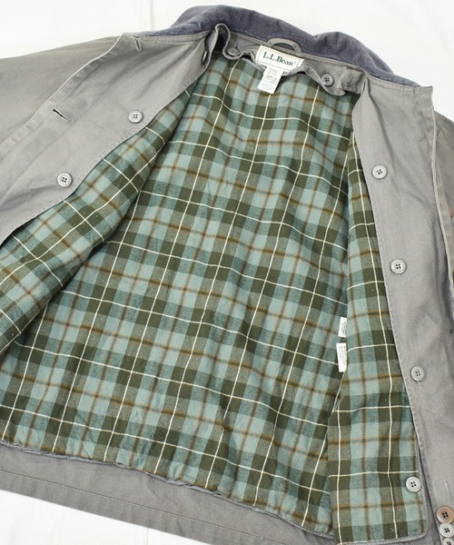 L.L.Bean(エルエルビーン)の「【ヴィンテージ古着】L.L.Bean / エルエルビーン チェックライナー付き コットンジャケット(カバーオール・レディース・グレー・MEDIUM)」の6枚目の写真