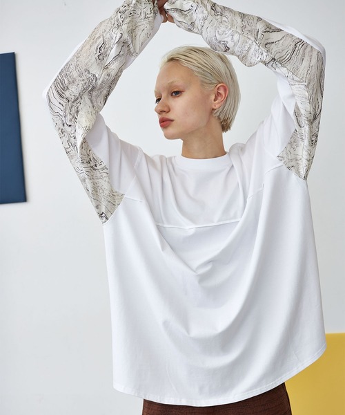 casane(カサネ)の「ストレイタムモチーフロンTEE(Tシャツ/カットソー・レディース・ホワイト/ブラック・FREE)」の18枚目の写真