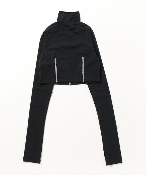 JOHN LAWRENCE SULLIVAN（ジョンローレンスサリバン）の「WRINKLE JERSEY CROPPED HI NECK TOP（Tシャツ/カットソー・レディース・ネイビー/ベージュ/ブラック/グレー・ONE SIZE）」の5枚目の写真